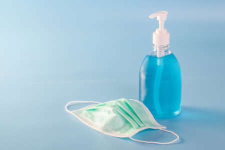 Mask, hand wash for cleaning and virus protectionの写真素材