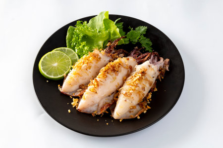 Seafood Fried Squid with Garlic and Pepper