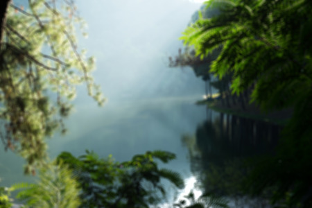 beautiful reservoir in forest.Pang oung Thailand.の写真素材