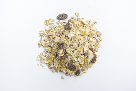 Cornflakes with white background.の写真素材