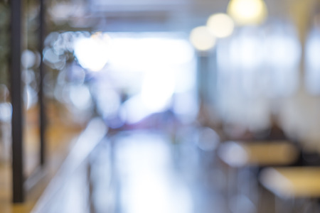 coffee shop background blur with bokeh.の写真素材