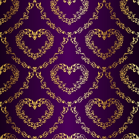stylish vector background with a metallic heart pattern inspired by Indian fabrics. The tiles can be combined seamlessly. Graphics are grouped and in several layers for easy editing. The file can be scaled to any size.のイラスト素材