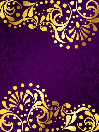 Vertical stylish vector background with a metallic victorian pattern. Graphics are grouped and in several layers for easy editing. The file can be scaled to any size.のイラスト素材