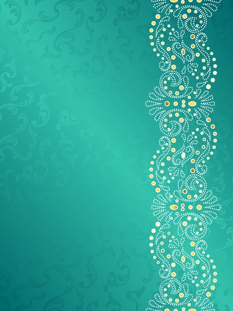 stylish vector background with a white and gold margin. Graphics are grouped and in several layers for easy editing. The file can be scaled to any size.のイラスト素材