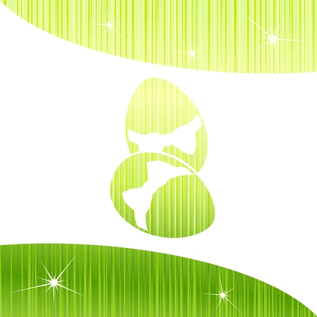 Background with striped background and easter egg silhouette. Graphics are grouped and in several layers for easy editing. The file can be scaled to any size.のイラスト素材