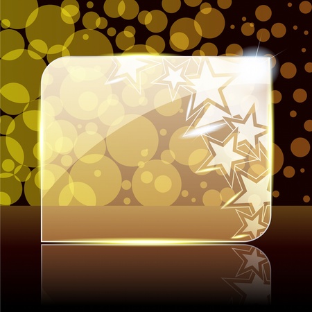 Shiny glass and metal banner with stars. Graphics are grouped and in several layers for easy editing. The file can be scaled to any size.のイラスト素材