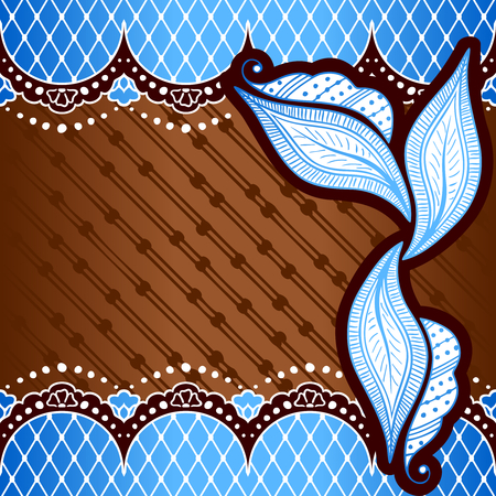 Blue and bronze background with hand drawn designsのイラスト素材