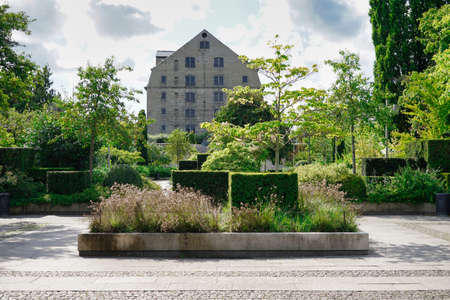 waterfront park at Amaliehavn, Copenhagen, Denmarkの写真素材