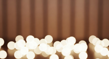 A soft, blurred image featuring a collection of white lights against a textured brown backdrop, creating a warm and inviting atmosphere.の素材