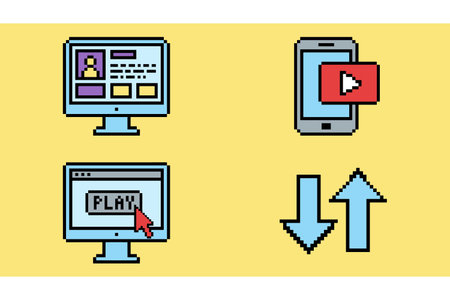 Illustration of video playback on computer and mobile device