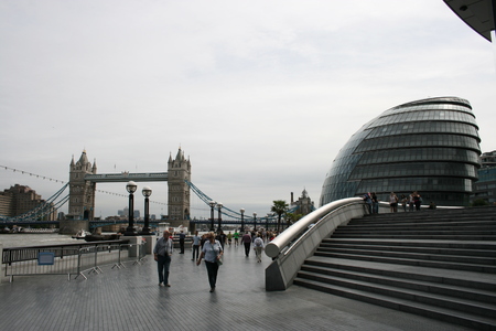 Tower Bridge and City Hall Of London, United Kingdomのeditorial素材