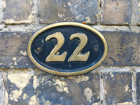 Number 22 House Numberの写真素材