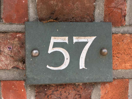 Number 57 House Numberの写真素材