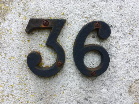 Number 36 House Numberの写真素材