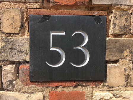 Number 53 House Numberの写真素材