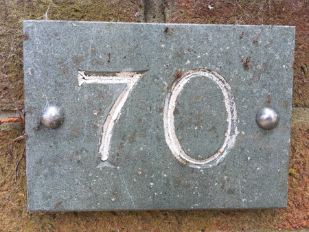 Number 70 House Numberの写真素材