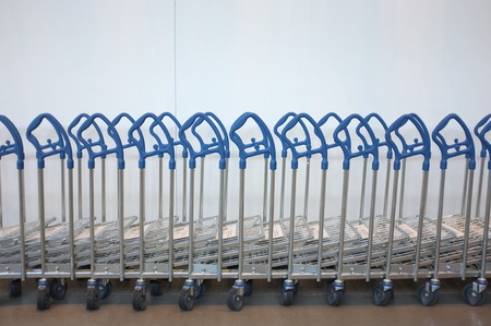 Repetition of trolleyの写真素材