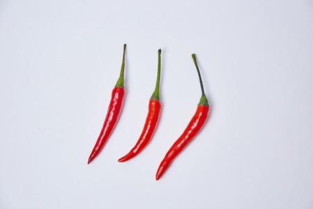 Chili on white backgroundの写真素材