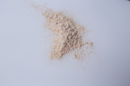 Powder on white backgroundの写真素材