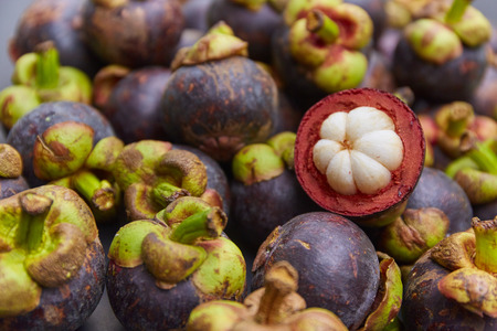Fresh mangosteen backgroundの写真素材