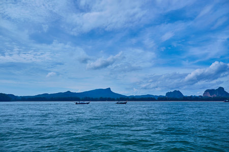 Peaceful island with beautiful sky in Andaman ocean
