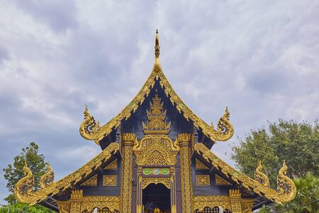 Golden Buddha temple in Thailandの写真素材