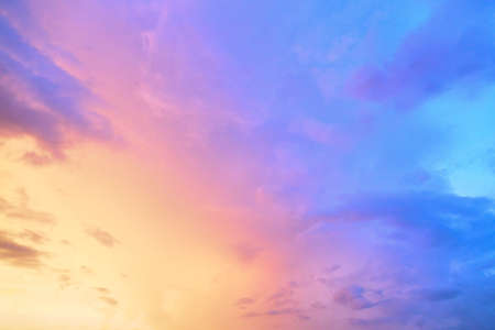 Vivid colorful light on skyの写真素材