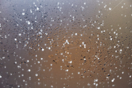 Abstract water drops on transparent background