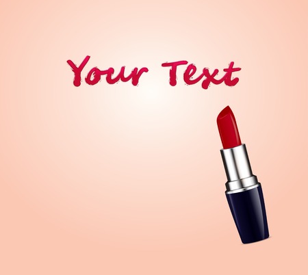 Colorful red lipstick and space for textのイラスト素材