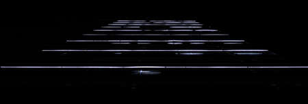 bright stripes on the building as geometryの写真素材