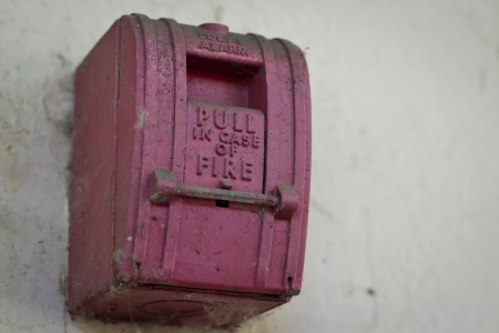 Vintage Fire Alarm Leverの写真素材