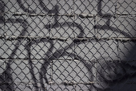 Graffiti and Chain Link Backgroundの写真素材