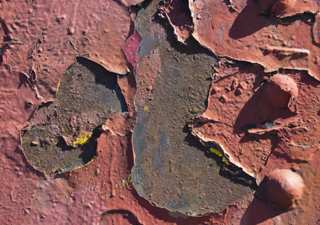 A grungy orange paint background の写真素材