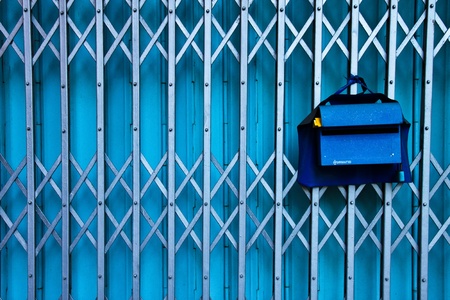 Blue Postbox in Bangkokの写真素材