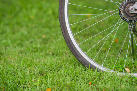 bicycle wheel as a concept for health and sportの写真素材