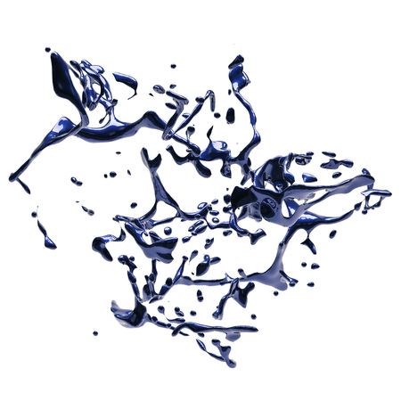 Shiny car paint splash 3d illustrationの写真素材