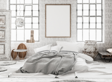 Scandinavian style, 3d renderの写真素材