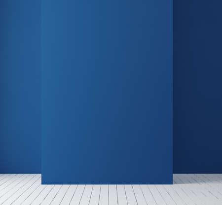 Empty home interior wall mock-up, color of the year 2020 in interior, 3d renderの写真素材