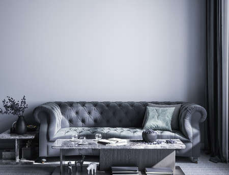 Luxury style interior background, 3D renderの写真素材