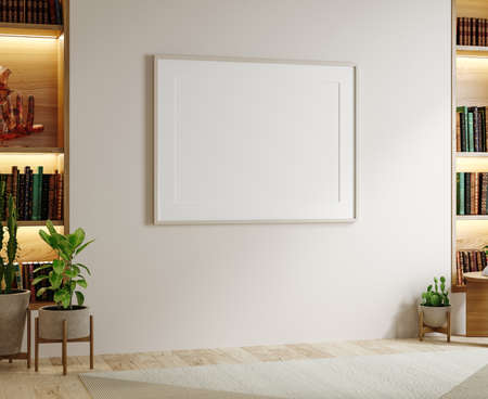 Modern bedroom interior background, wall mockup, 3d renderの写真素材
