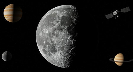 Planets and stars in outer space. Elements of this image furnished by NASAの素材