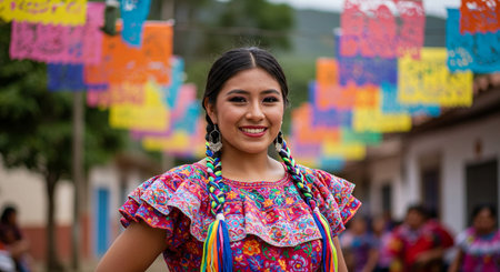 Unidentified Thai people in traditional costume during the parade in Kanchanaburi, Thailand.の素材
