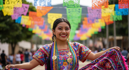 Participants in the Barranquilla Carnival in Barranquilla, Colombia. Barranquilla Carnival is one of the biggest carnival in the worldの素材