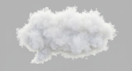 Clouds on a gray background. 3d rendering, 3d illustration.の素材