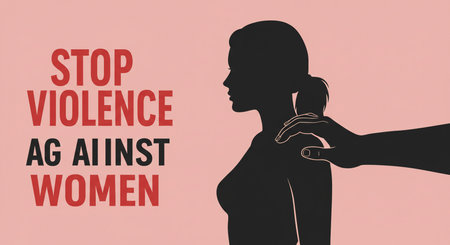 Stop violence against women. Stop sexual harassment against women. Stop sexual harassment against women.の素材