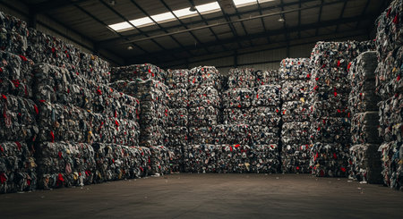 A huge number of padlocks on the wall in a warehouse.の素材