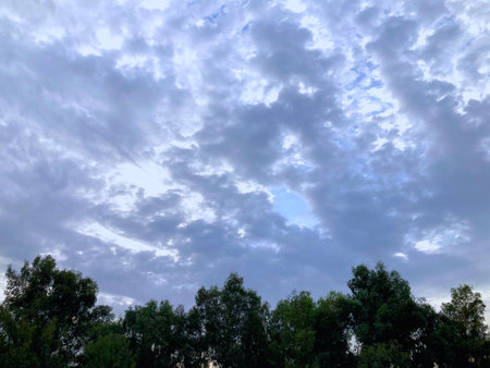 Cloudscape has been developing in gorgeous form. The sky is filled with beautiful clouds.の写真素材