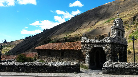 Merida Church in Venezuela amid the mountains