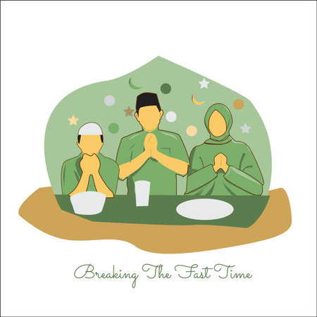 Ramadan kareem flat design conceptのイラスト素材