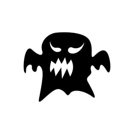 Halloween ghost design, a simple but spooky ghost silhouette for the attributes of halloweenのイラスト素材